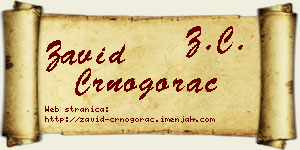 Zavid Crnogorac vizit kartica